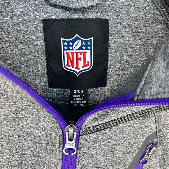 NFL Minnesota Vikings Size Small 1/4 Zip Jacket Top Mountain Trail - Picture 3 of 9
